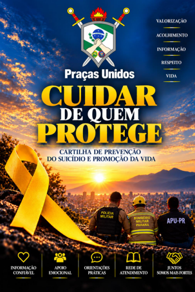 Capa da cartilha Cuidar de quem protege: prevenção do suicídio e promoção da vida